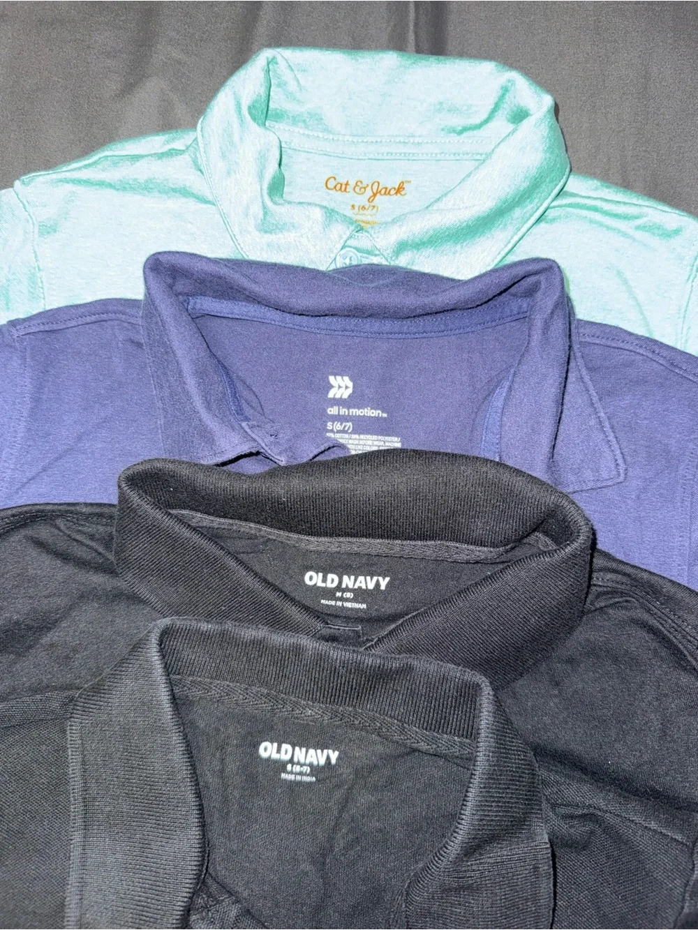 Old Navy Black Boys  Polo Shirt with Collars - Long Sleeve